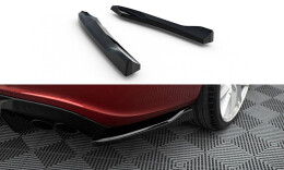 Heck Ansatz Flaps Diffusor passend für Audi S5 / A5 S-Line Sportback 8T schwarz Hochglanz