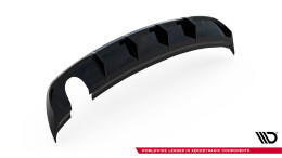 Heck Ansatz Diffusor für Audi A3 Limousine 8V Facelift (Ausführung mit einseitigem Doppelauspuffendrohr)