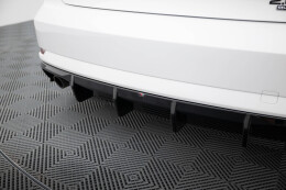 Heck Ansatz Diffusor passend für Audi A3 Limousine 8V Facelift (Einzelauspuff li. re.) schwarz Hochglanz