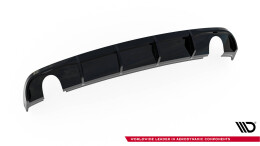 Heck Ansatz Diffusor passend für Audi A3 Limousine 8V Facelift (Einzelauspuff li. re.) schwarz Hochglanz