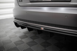 Heck Ansatz Diffusor passend für Audi A4 S-line B9 (Einzelauspuff li. re.) schwarz Hochglanz