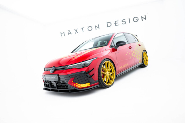 Street Pro Cup Spoilerlippe Front Ansatz für Volkswagen Golf GTI Clubsport Mk8 Facelift ROT