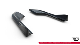 Heck Ansatz Flaps Diffusor V.1 passend für Audi A3 Limousine 8V Facelift schwarz Hochglanz