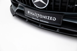 Cup Spoilerlippe Front Ansatz passend für Mercedes-AMG GT C C190 Facelift schwarz Hochglanz