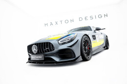 Cup Spoilerlippe Front Ansatz passend für Mercedes-AMG GT C C190 Facelift schwarz Hochglanz