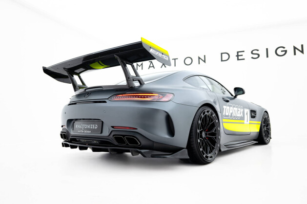Mittlerer Cup Diffusor DTM Look Heck Ansatz für Mercedes-AMG GT C C190 Facelift schwarz Hochglanz