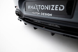 Mittlerer Cup Diffusor Heck Ansatz DTM Look passend für Mercedes-AMG GT C C190 Facelift schwarz Hochglanz