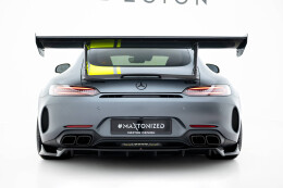 Mittlerer Cup Diffusor Heck Ansatz DTM Look passend für Mercedes-AMG GT C C190 Facelift schwarz Hochglanz