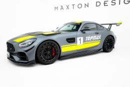 Seitenschweller Ansatz Cup Leisten passend für Mercedes-AMG GT C C190 Facelift schwarz Hochglanz