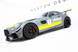 Seitenschweller Ansatz Cup Leisten passend für Mercedes-AMG GT C C190 Facelift schwarz Hochglanz