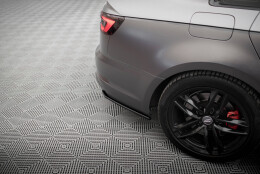 Heck Ansatz Flaps Diffusor V.3 passend für Audi A4 S-line B9 schwarz Hochglanz