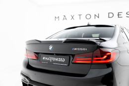 Heck Spoiler Aufsatz Abrisskante 3D passend für BMW M550i / 5 M-Paket Limousine G30 schwarz Hochglanz