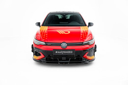 Cup Spoilerlippe Front Ansatz V.1 für VW Golf GTI Clubsport Mk8 FL schwarz Hochglanz