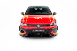 Cup Spoilerlippe Front Ansatz V.3 für VW Golf GTI ClubSport Mk8 FL schwarz Hochglanz