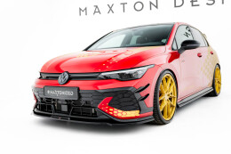 Cup Spoilerlippe Front Ansatz V.3 für VW Golf GTI ClubSport Mk8 FL schwarz Hochglanz