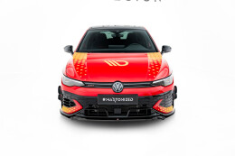 Cup Spoilerlippe Front Ansatz V.4 für VW Golf GTI ClubSport Mk8 FL schwarz Hochglanz