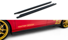 Street+ Seitenschweller Leisten V.2 passend für VW Golf GTI Clubsport Mk8 FL schwarz Hochglanz