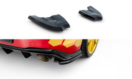 Street+ Heck Ansatz Flaps V.4 passend für VW Golf GTI Clubsport Mk8 FL schwarz Hochglanz