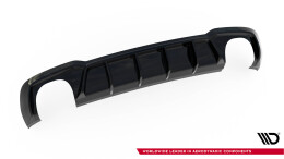 Heck Ansatz Diffusor V.2 für Audi RS3 Limousine 8V Facelift schwarz Hochglanz