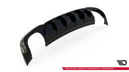 Heck Ansatz Diffusor V.2 passend für Audi RS3 Limousine 8V Facelift schwarz Hochglanz