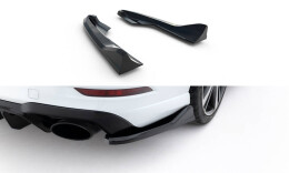 Heck Ansatz Flaps Diffusor V.5 passend für Audi RS3 Limousine 8V Facelift schwarz Hochglanz