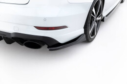 Heck Ansatz Flaps Diffusor V.5 passend für Audi RS3 Limousine 8V Facelift schwarz Hochglanz