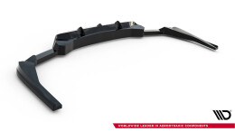 Mittlerer Cup Diffusor Heck Ansatz V.2 passend für BMW X4 M-Paket G02 Facelift schwarz Hochglanz