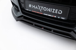 Cup Spoilerlippe Front Ansatz V.3 passend für Audi A6 / A6 C7 S-line/ S6 C7 Facelift schwarz Hochglanz