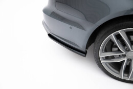 Heck Ansatz Flaps Diffusor V.3 passend für Audi S6 / A6 S-Line / A6 C7 FL schwarz Hochglanz