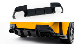 Street+ Heck Ansatz Diffusor passend für BMW 1er M-Paket F70 schwarz Hochglanz