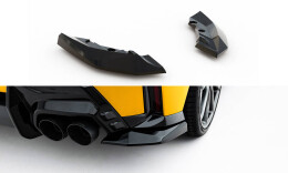 Heck Ansatz Flaps Diffusor V.2 passend für BMW 1er M-Paket F70 schwarz Hochglanz