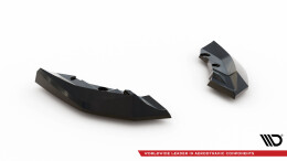 Heck Ansatz Flaps Diffusor V.2 passend für BMW 1er M-Paket F70 schwarz Hochglanz