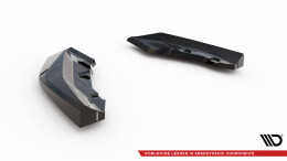 Heck Ansatz Flaps Diffusor V.2 passend für BMW 1er M-Paket F70 schwarz Hochglanz