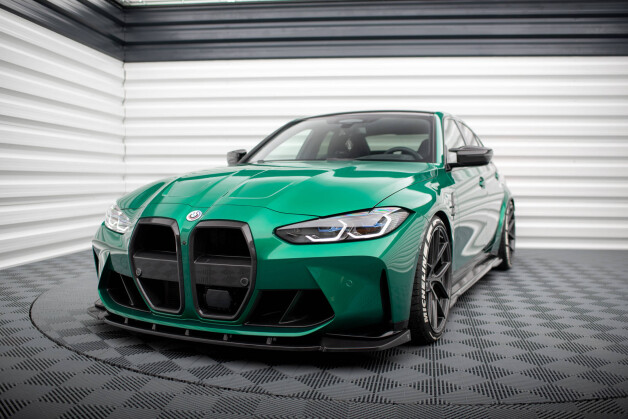 Prepreg Carbon Fiber Cup Spoilerlippe Front Ansatz V.1 passend für BMW M3 Limousine / Touring G80 / G81