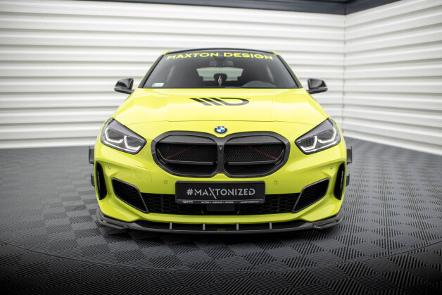 Carbon Fiber Spoilerlippe Front Ansatz passend für BMW 1er M-Paket / M135i / 128ti F40