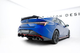Street Pro Heckschürze Heck Ansatz Diffusor passend für Hyundai Elantra N Mk7 ROT