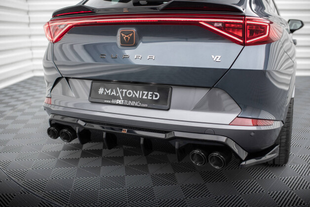 Heck Ansatz Diffusor V.3 + Endrohre passend für Cupra Formentor VZ Mk1