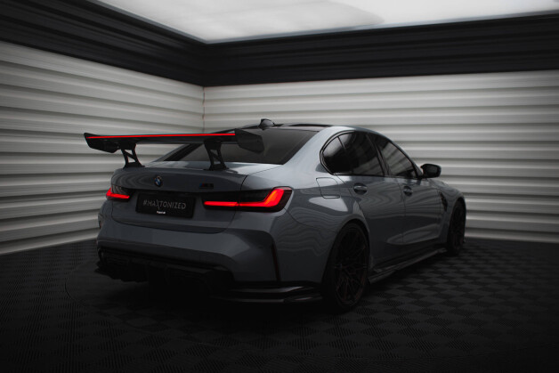 Carbon Heck Spoiler Heckflügel Standfuß Innen + LED passend für BMW M3 G80 / M340i G20 / 3 M-Paket G20 / 3 Standard G20