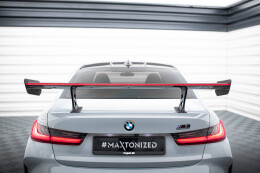 Carbon Heck Spoiler Heckflügel Standfuß Innen + LED für BMW M3 G80 / M340i G20 / 3 M-Paket G20 / 3 Standard G20