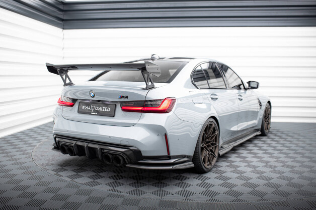 Carbon Heck Spoiler Heckflügel Standfuß Außen passend für BMW M3 G80 / M340i G20 / 3 M-Paket G20 / 3 Standard G20