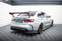 Carbon Heck Spoiler Heckflügel Standfuß Außen + LED passend für BMW M3 G80 / M340i G20 / 3 M-Paket G20 / 3 Standard G20