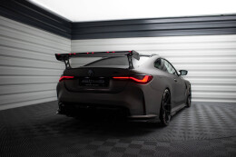 Carbon Heck Spoiler Heckflügel Standfuß Außen + LED für BMW M4 G82 / M440i G22 / 4 M-Paket G22