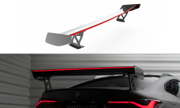 Carbon Spoiler With External Brackets Uprights + LED BMW...