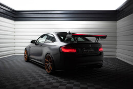Carbon Heck Spoiler Heckflügel Standfuß Innen + LED passend für BMW M2 F87 / 2 / 2 M-Paket F22