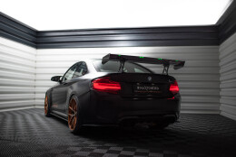 Carbon Heck Spoiler Heckflügel Standfuß Innen + LED passend für BMW M2 F87 / 2 / 2 M-Paket F22