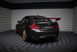 Carbon Heck Spoiler Heckflügel Standfuß Außen + LED passend für BMW M2 F87 / 2 / 2 M-Paket F22