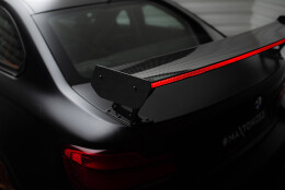 Carbon Heck Spoiler Heckflügel Standfuß Außen + LED passend für BMW M2 F87 / 2 / 2 M-Paket F22