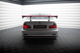 Carbon Heck Spoiler Heckflügel Standfuß Innen + LED passend für BMW 3er Coupe E46