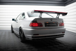 Carbon Heck Spoiler Heckflügel Standfuß Innen + LED passend für BMW 3er Coupe E46