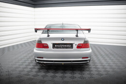 Carbon Heck Spoiler Heckflügel Standfuß Innen + LED passend für BMW 3er Coupe E46